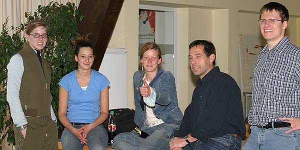 �ber das Geschaffte sind alle froh