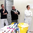 Dem Illusionsmaler Alessio Nalesini &uuml;ber die Schultern schauen