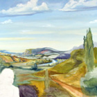 Ausblick in eine ferne Landschaft