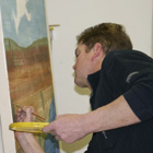 feine Detail werden mit dem Spitzpinsel angelegt