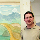 Teilhnehmer vor dem fertigen Werk