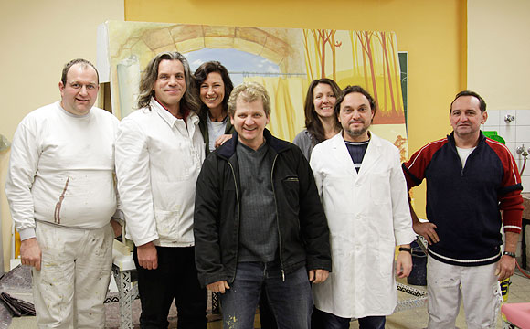 Teilneher des Landschaftmalerei-Seminars