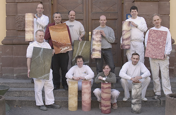 Gruppenbild Marmorimitations-Seminar 2007