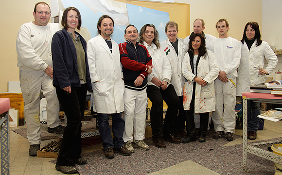 Teilnehmergruppe Wolkenmalerei-Seminar